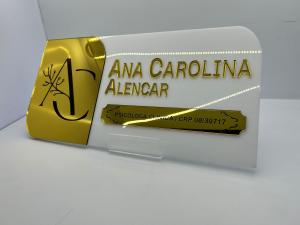 Placa Indicativa 100% acrílico - Sua Logo Acrílico Bold 30x10 | 30x15   Corte e gravação a laser de alta precisão Variedades